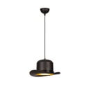 Juodos spalvos kabantis šviestuvas ø 30 cm su tekstiliniu gaubtu Capello – Opviq lights