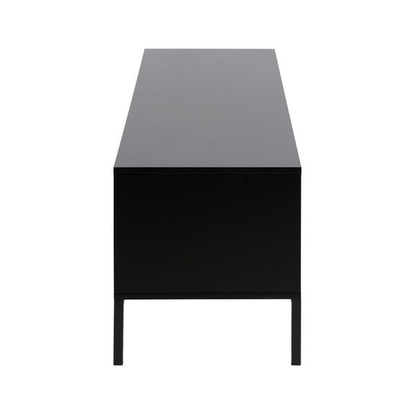 TV spintelė juodos spalvos/natūralios spalvos iš ąžuolo 140x45 cm Seaford – Actona-image-4