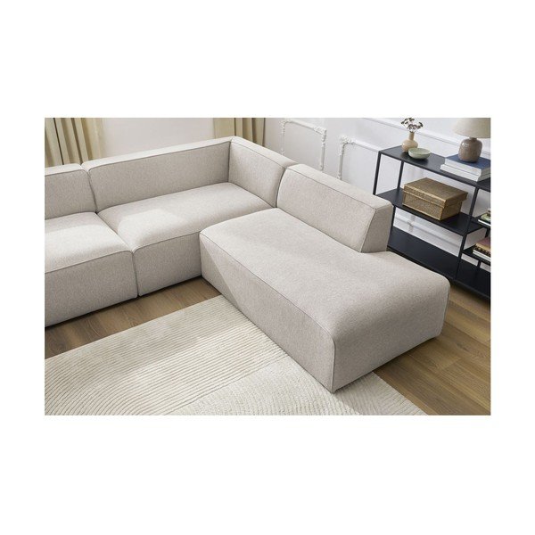 Smėlio spalvos modulinė kampinė sofa (su dešiniuoju kampu/„U“ formos) Megeve – Bobochic Paris-image-4