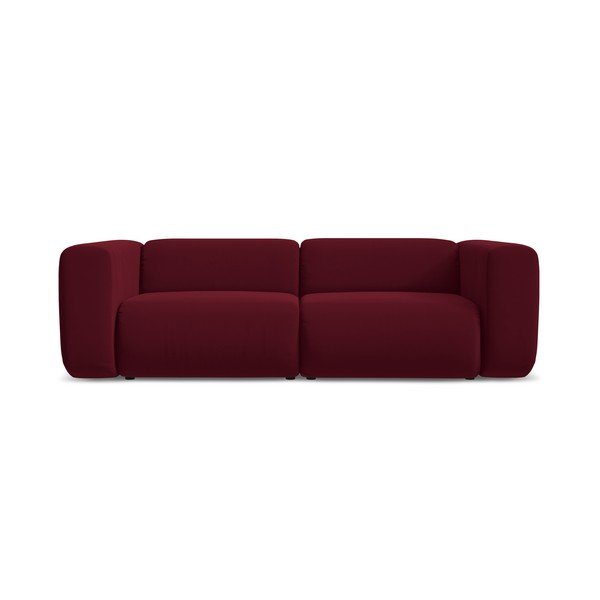 Bordo spalvos iš velveto sofa 228 cm Ekahi – Makamii