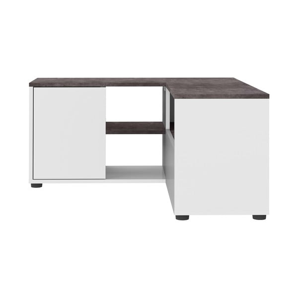 TV spintelė baltos spalvos/pilkos spalvos su betono dekoru 90x45 cm Angle – TemaHome-image-3