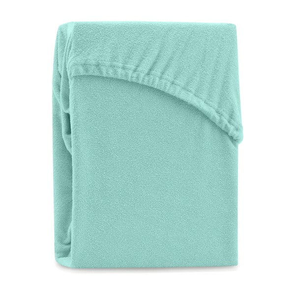AmeliaHome Rubino mėtos žalios spalvos elastinga paklodė su dideliu kiekiu medvilnės, 80/90 x 200 cm-image-1