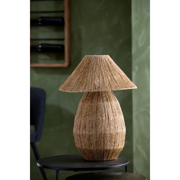 Natūralios spalvos stalinis šviestuvas (aukštis 55 cm) iš džiuto Maruva – Light & Living-image-2