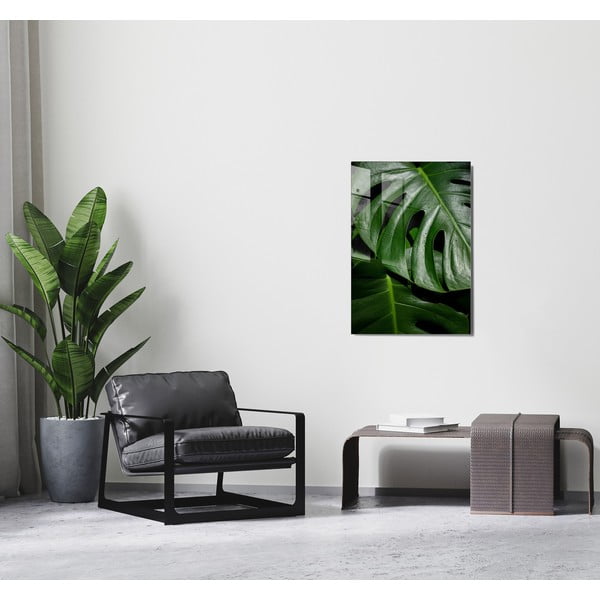 Paveikslas ant stiklo 70x100 cm Monstera - Wallity-image-1