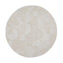 Rankų darbo dramblio kaulo spalvos iš vilnos apvalios formos kilimas ø 160 cm Gigi – Flair Rugs