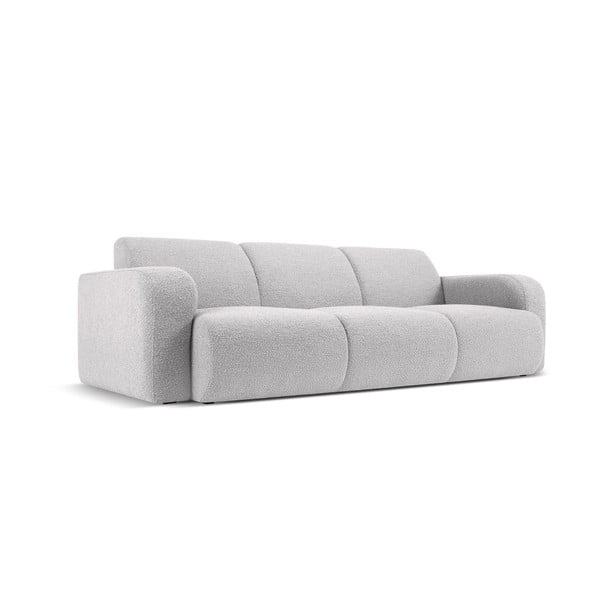 Sofa šviesiai pilkos spalvos iš boucle 235 cm Molino – Micadoni Home-image-2