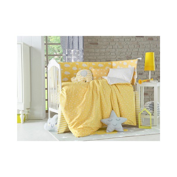 Geltonos spalvos vaikiška pagalvė su medvilne Mike & Co. NEW YORK, 34 x 24 cm-image-2