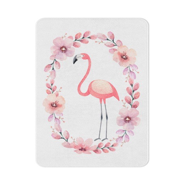 Vaikiškas kilimas OYO Kids Gėlių žiedas Flamingo, 100 x 140 cm