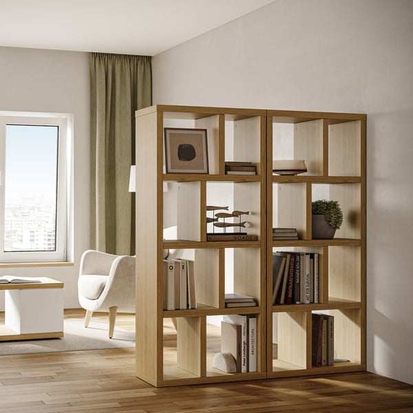 Knygų spinta  natūralios spalvos iš ąžuolo 70x159 cm Berlin – TemaHome-image-3