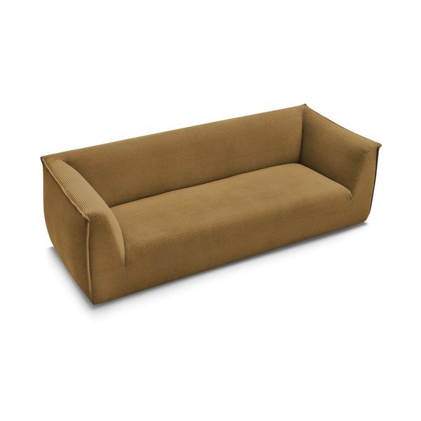 Garstyčių spalvos sofa iš kordinio velveto 242 cm Giorgia – Bobochic Paris-image-3