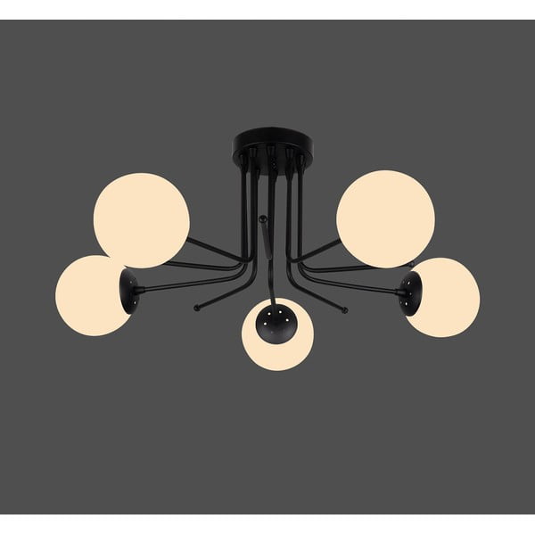 Juodas lubų šviestuvas Squid Lighting Star, aukštis 34 cm-image-1