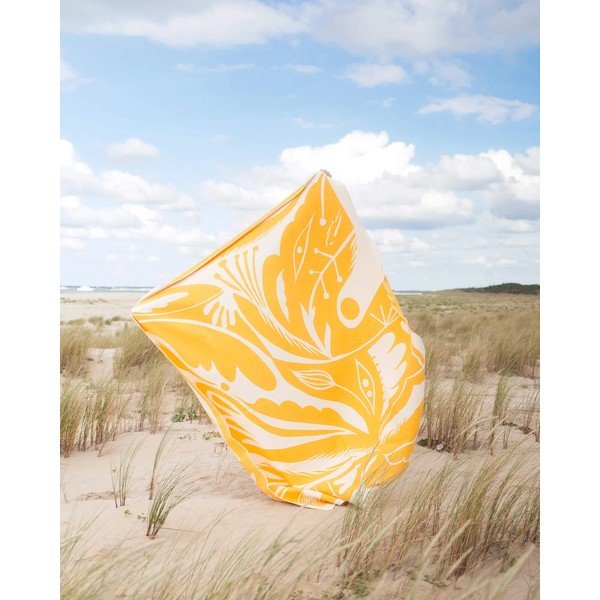 Geltonos spalvos antklodė ir pledas 165x200 cm Lino – noo.ma-image-1