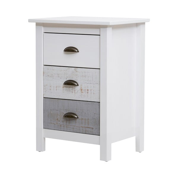 Baltas ir pilkas naktinis staliukas "Marckeric Romantica-image-3