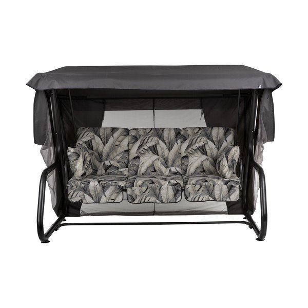 Pilkos spalvos metalinis sodo supamasis suoliukas Venezia – Dajar