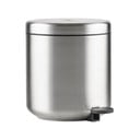 Matinės sidabrinės spalvos iš nerūdijančio plieno šiukšliadėžė su pedalu 4 l Ume – Zone
