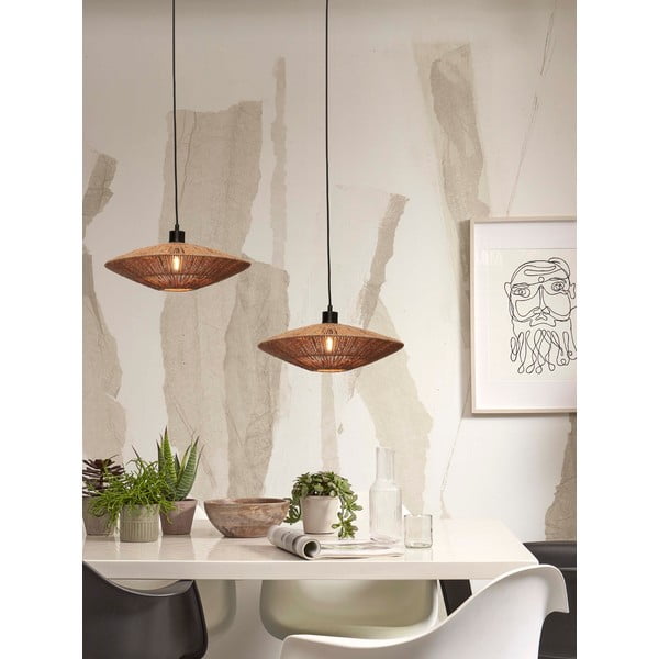 Kabantis šviestuvas natūralios spalvos ø 40 cm iš džiuto Iguazu – Good&Mojo-image-4