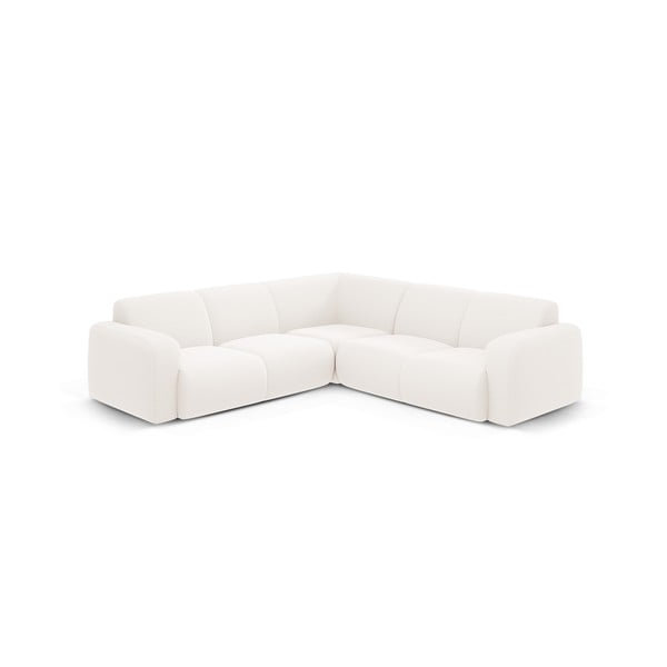 Iš boucle kampinė sofa baltos spalvos (kintama/„L“ formos) Molino – Micadoni Home-image-1