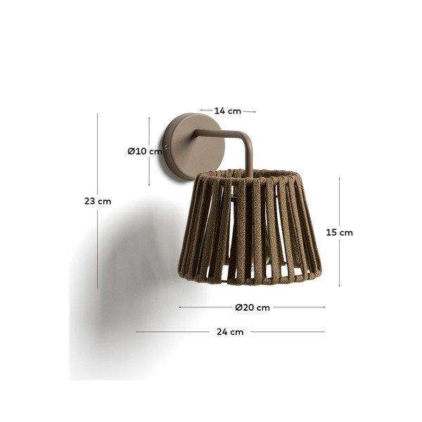 Sieninis lauko šviestuvas LED saulės baterijos (aukštis 23 cm) Aldet – Kave Home-image-4
