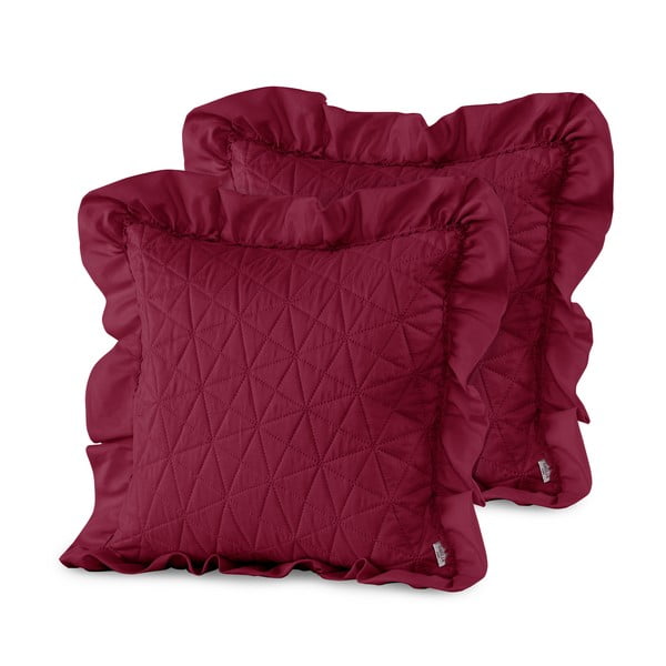 2 raudonų užvalkalų rinkinys AmeliaHome Tilia, 45 x 45 cm-image-1