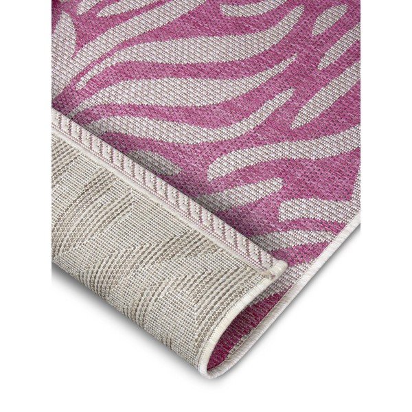 Rožinės ir smėlio spalvos lauko kilimėlis NORTHRUGS Cebra, 70 x 300 cm-image-4