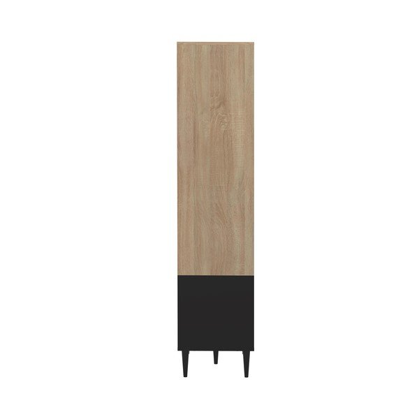 Juoda ąžuolinė knygų spinta 90x180 cm Horizon - TemaHome -image-4