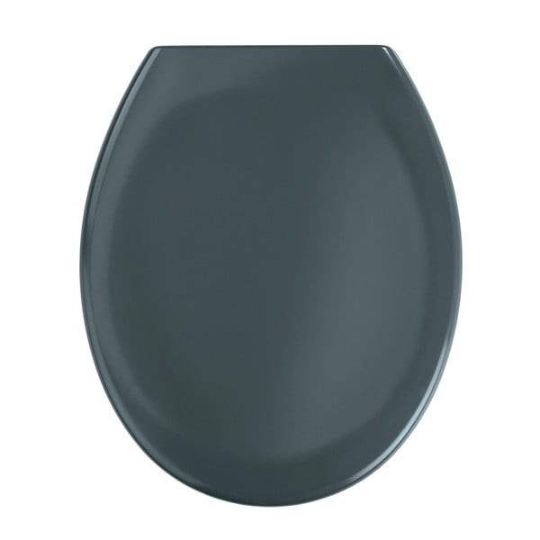 Tamsiai pilka lengvai užsidaranti tualeto sėdynė Wenko Premium Ottana, 45,2 x 37,6 cm