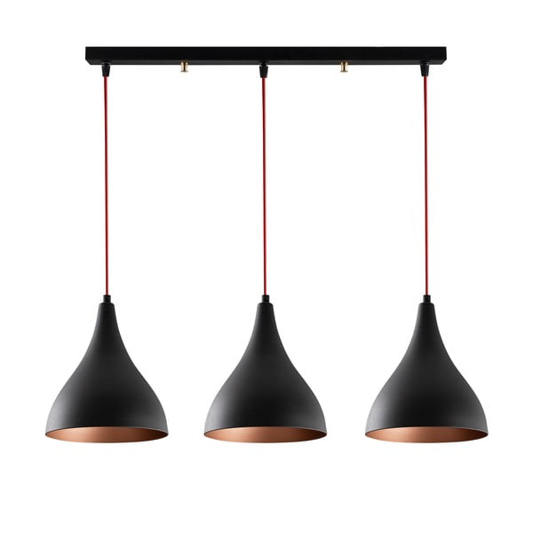 Kabantis šviestuvas juodos spalvos su metaliniu gaubtu Berceste – Opviq lights-image-3