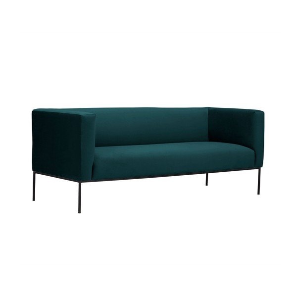 Tamsiai žalia aksominė sofa Windsor & Co Sofas Neptune, 195 cm-image-2