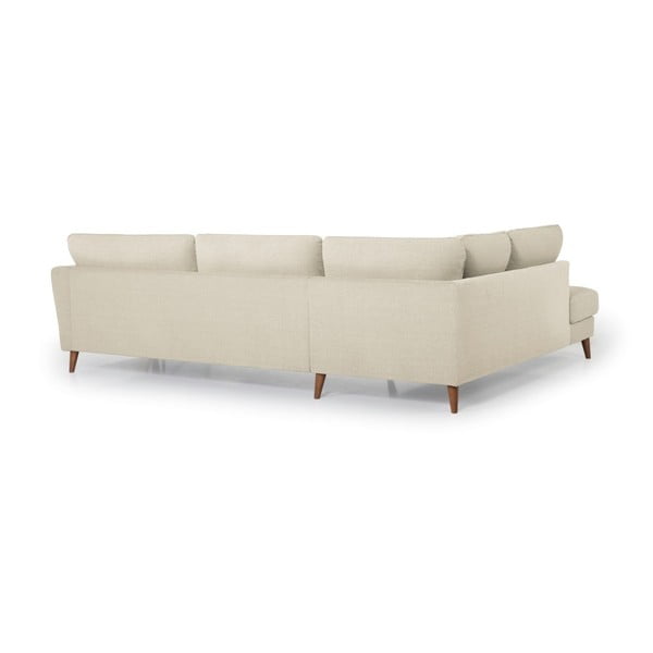 Smėlio spalvos kampinė sofa Scandic Paris, dešinysis kampas-image-3
