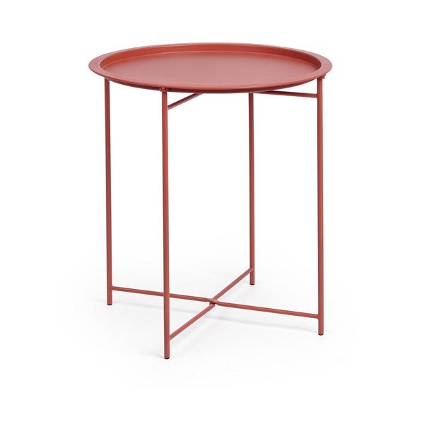 Iš plieno apvalios formos sodo šoninis staliukas ø 46 cm Austin – Bizzotto