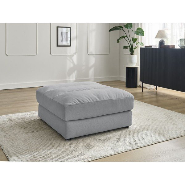 Šviesiai pilkos spalvos taburetė iš velveto Sierra – Bobochic Paris-image-1