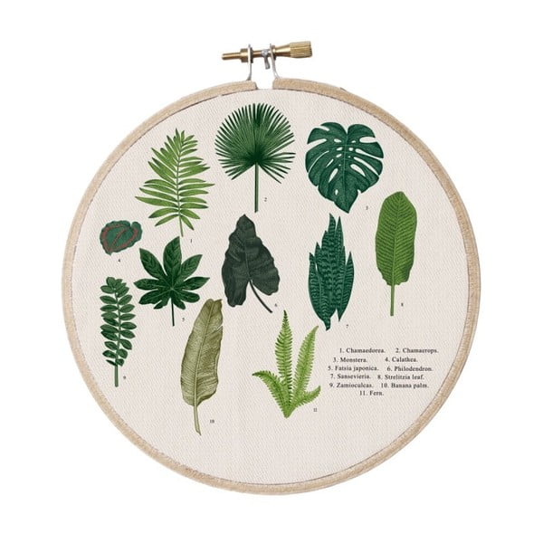Sieninė dekoracija Surdic Stitch Hoop Leafes Index, ⌀ 27 cm