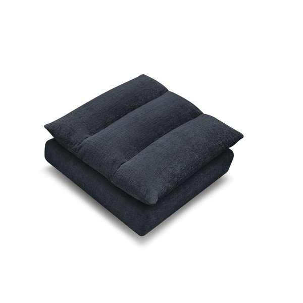 Tamsiai mėlynos spalvos taburetė iš šenilinio audinio Neil – Bobochic Paris-image-2