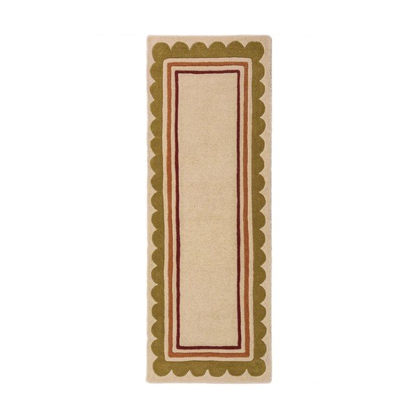Rankų darbo natūralios spalvos iš vilnos kilimas 80x230 cm Lois – Flair Rugs