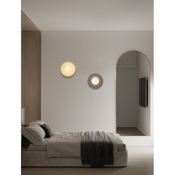 Mėlynos spalvos iš keramikos sieninė lempa Petel – Nova Luce-image-1