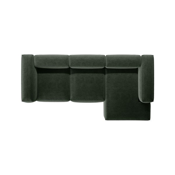 Žalios spalvos kampinė sofa (su dešiniuoju kampu/su gultu) Bergamo – Cosmopolitan Design-image-3