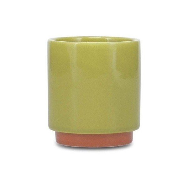 Žalios spalvos/oranžinės spalvos iš molio puodelis 130 ml Duo – ONA