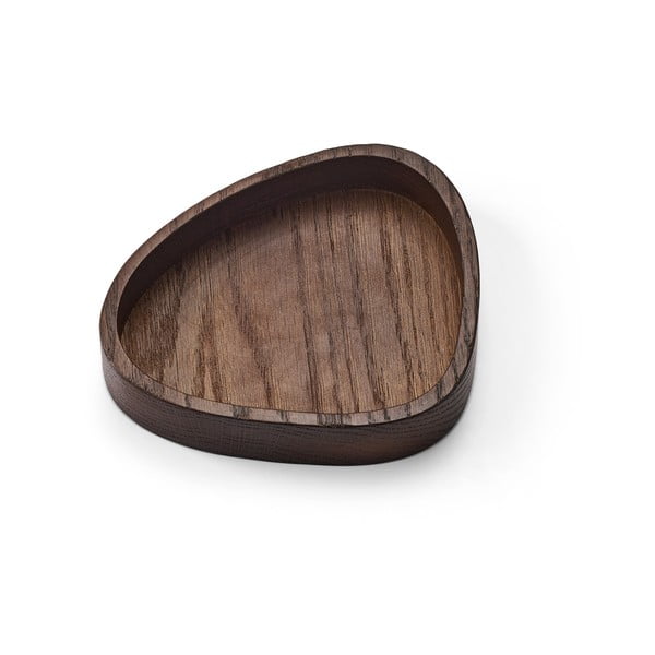 Dekoratyvinė rudos spalvos iš medžio daiktadėžė 14x12,5x3 cm Curve S – LIND DNA-image-1