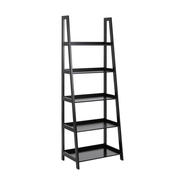 Juodos spalvos knygų lentyna Acton Wally, aukštis 180 cm