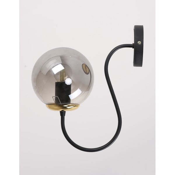 Sieninė lempa juodos spalvos/pilkos spalvos ø 15 cm Oslo – Squid Lighting-image-2