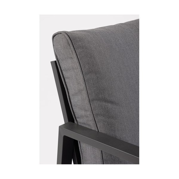 Antracito spalvos iš aliuminio sodo poilsio baldų komplektas 4 žmonėms Hilde – Bizzotto-image-3