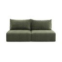 Žalios spalvos sulankstoma/su sandėliavimo vieta sofa 216 cm Kalena – Makamii