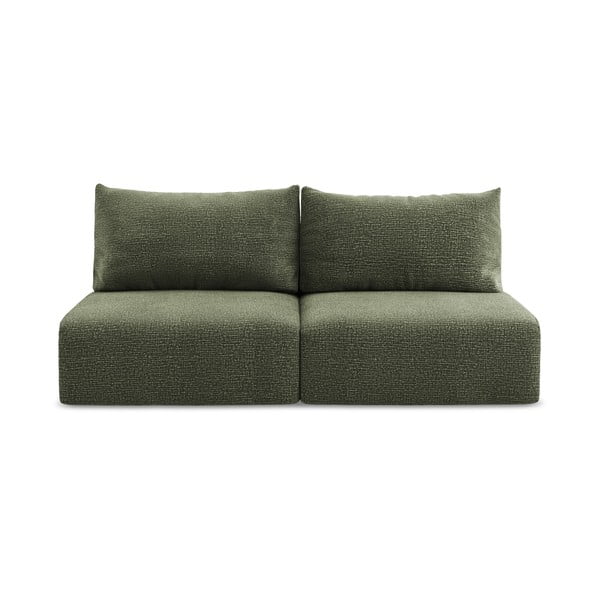 Žalios spalvos sulankstoma/su sandėliavimo vieta sofa 216 cm Kalena – Makamii