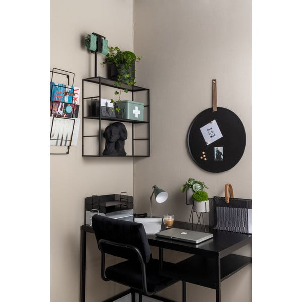 Pilkos spalvos stalinis šviestuvas Leitmotiv Study, aukštis 30 cm-image-1