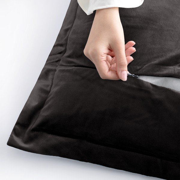 2 juodų pagalvių užvalkalų rinkinys AmeliaHome Side, 45 x 45 cm-image-4