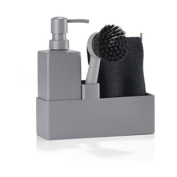 Pilkos spalvos iš plastiko/iš silikono stovas skalbimo reikmenims Singles – Zone