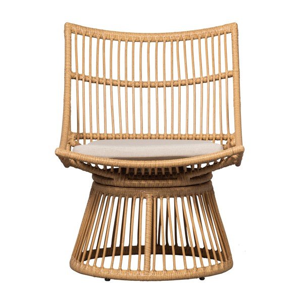 Natūralios spalvos sodo krėslas dirbtinis rotangas Alatna – WOOOD-image-2