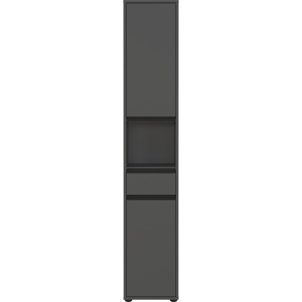 Aukšta/siaura vonios daiktadėžė antracito spalvos 33x181 cm Lemont – Germania