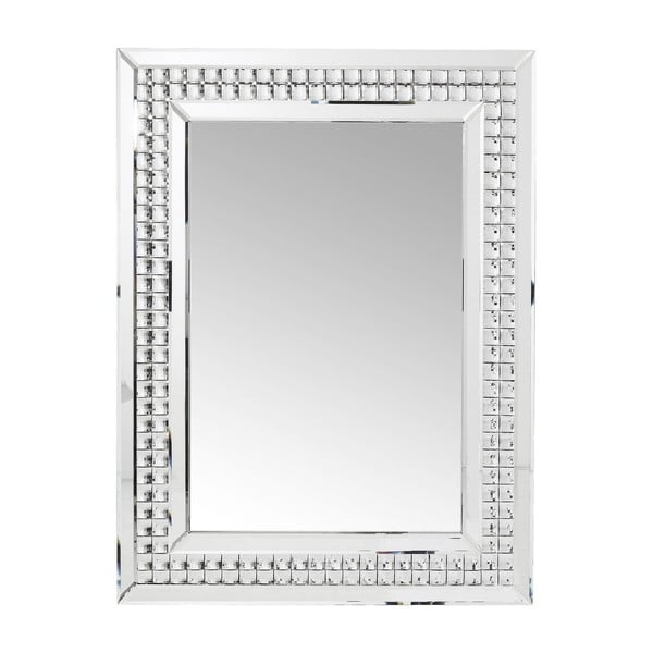 Sieninis veidrodis "Kare Design Crystals LED", 80 x 60 cm