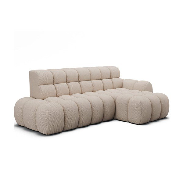 Smėlio spalvos sulankstoma kampinė sofa (su dešiniuoju kampu/su gultu) Ceedro – ELTAP-image-2